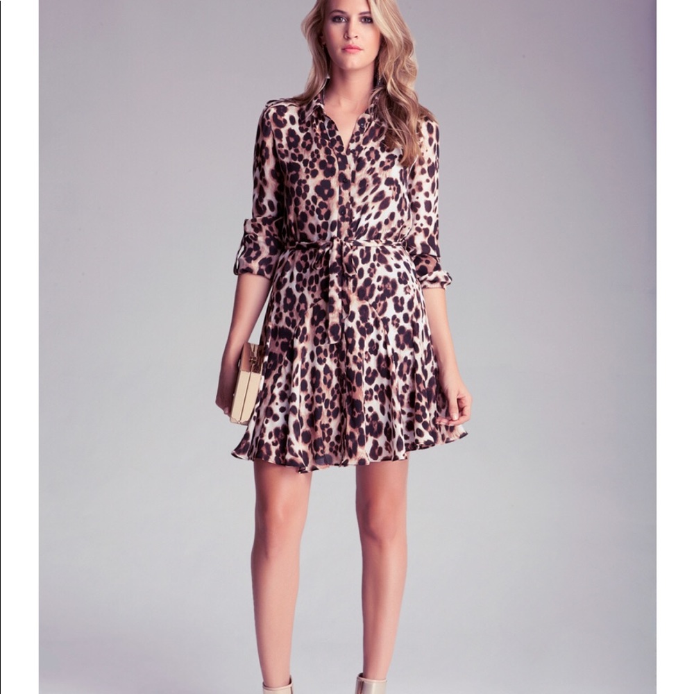 ***ISO*** Bebe leopard print shirt dress